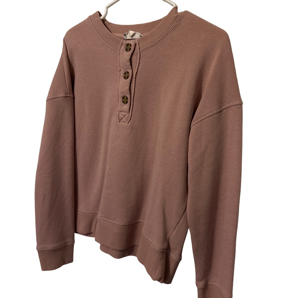 Pink Rose Crewneck Sweater Relaxed Fit